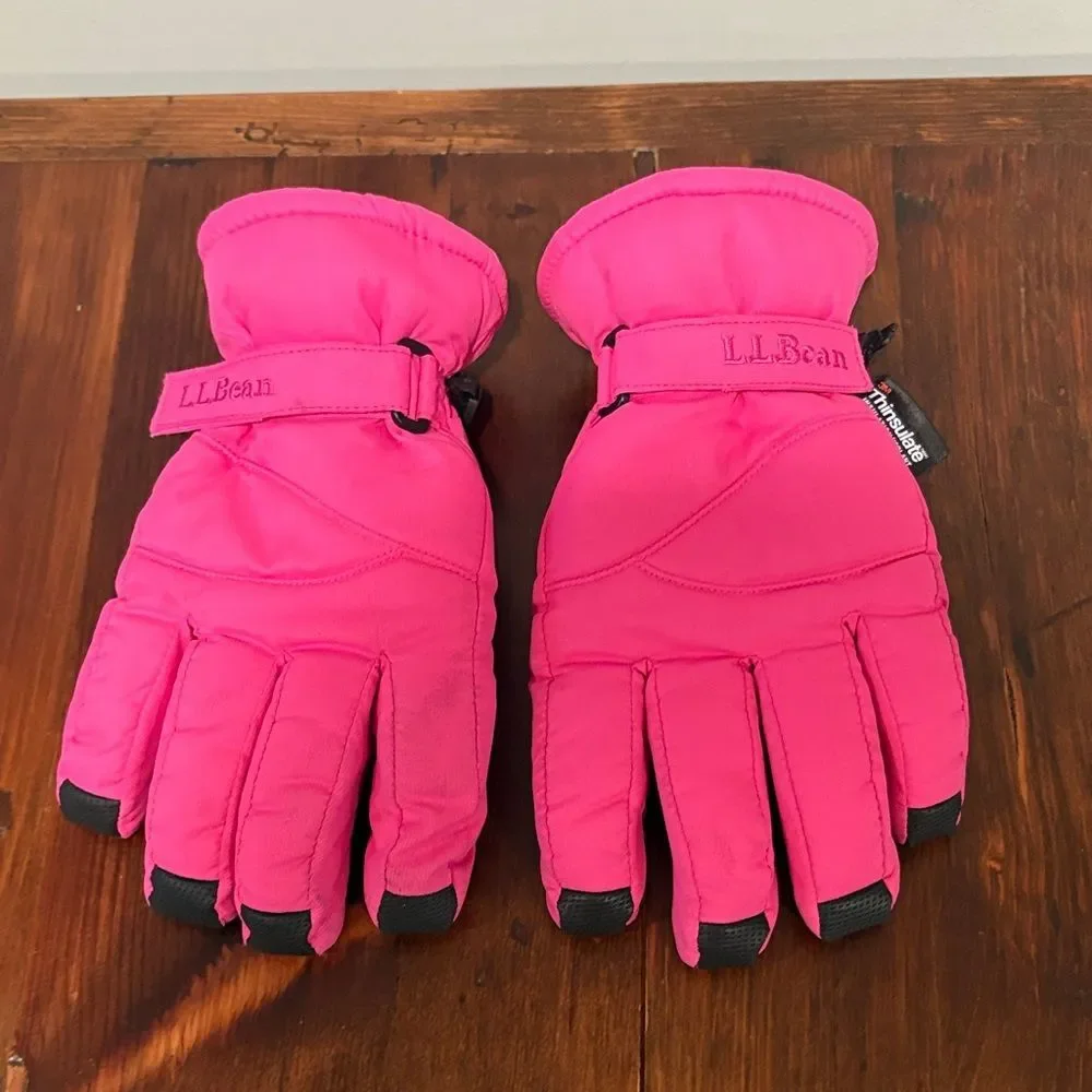 LL Bean Kids Coldbuster Waterproof  Thinsulate Gloves Size L